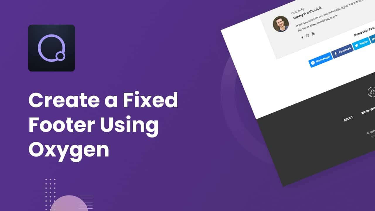 Create a Fixed Footer Using Oxygen