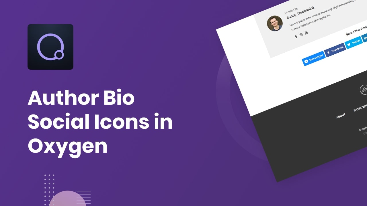 How to Create Dynamic Author Bio Social Icons in Oxygen
