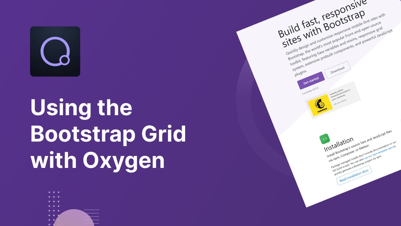 Using the Bootstrap Grid with Oxygen