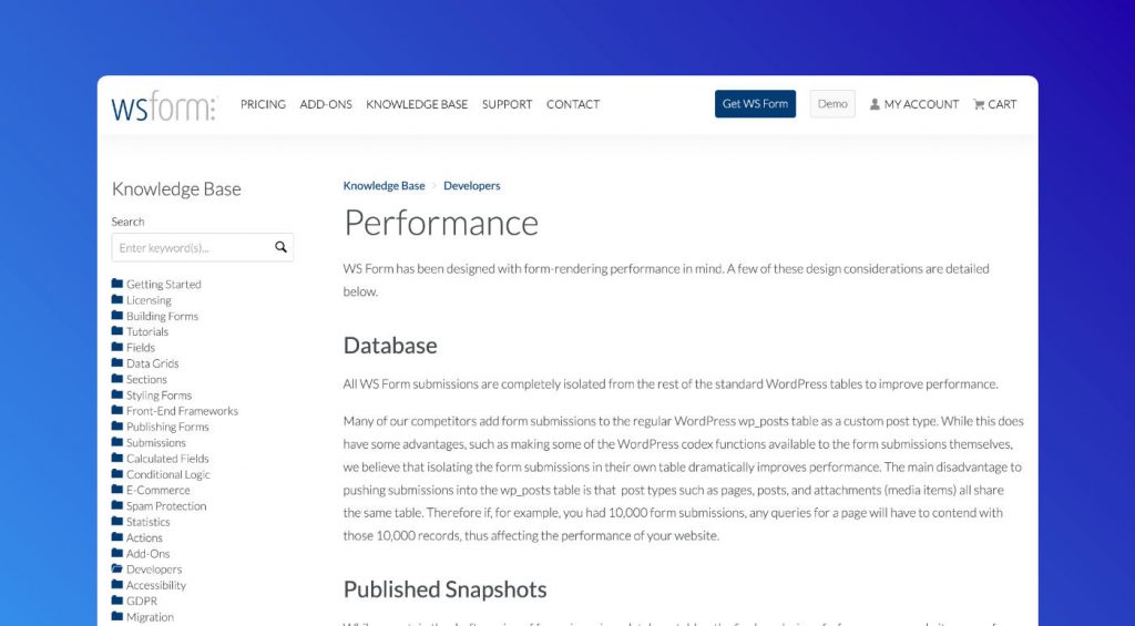 WS Form performance review