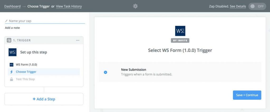 WS Form Zapier integration