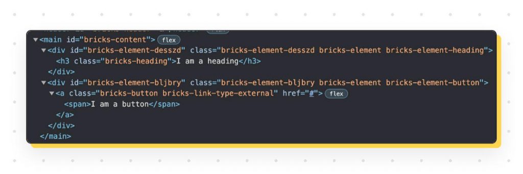 Bricks Builder's DOM screenshot