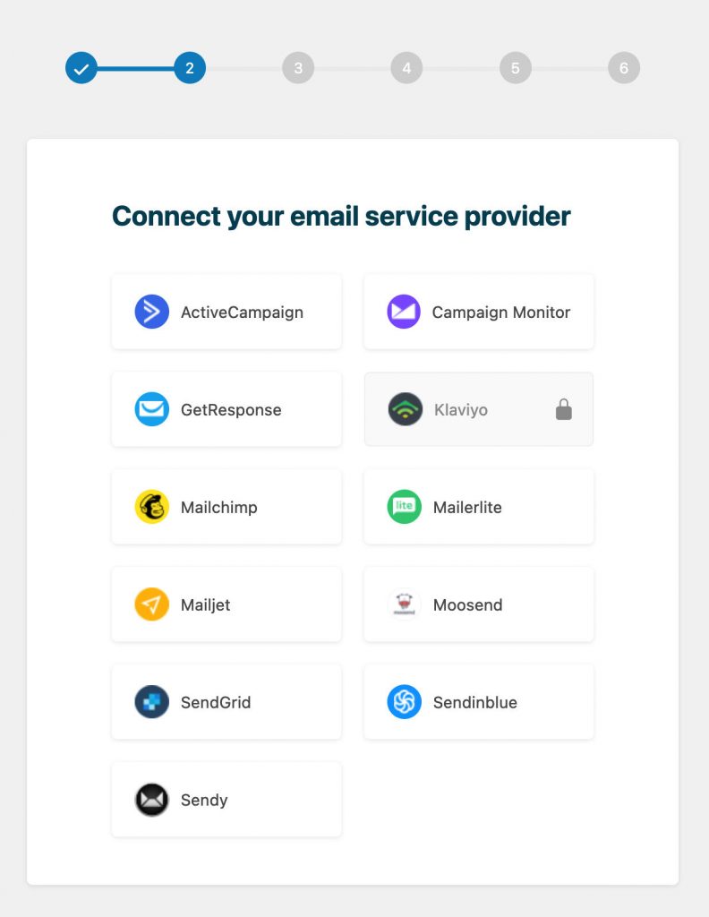 Connect your email service provider