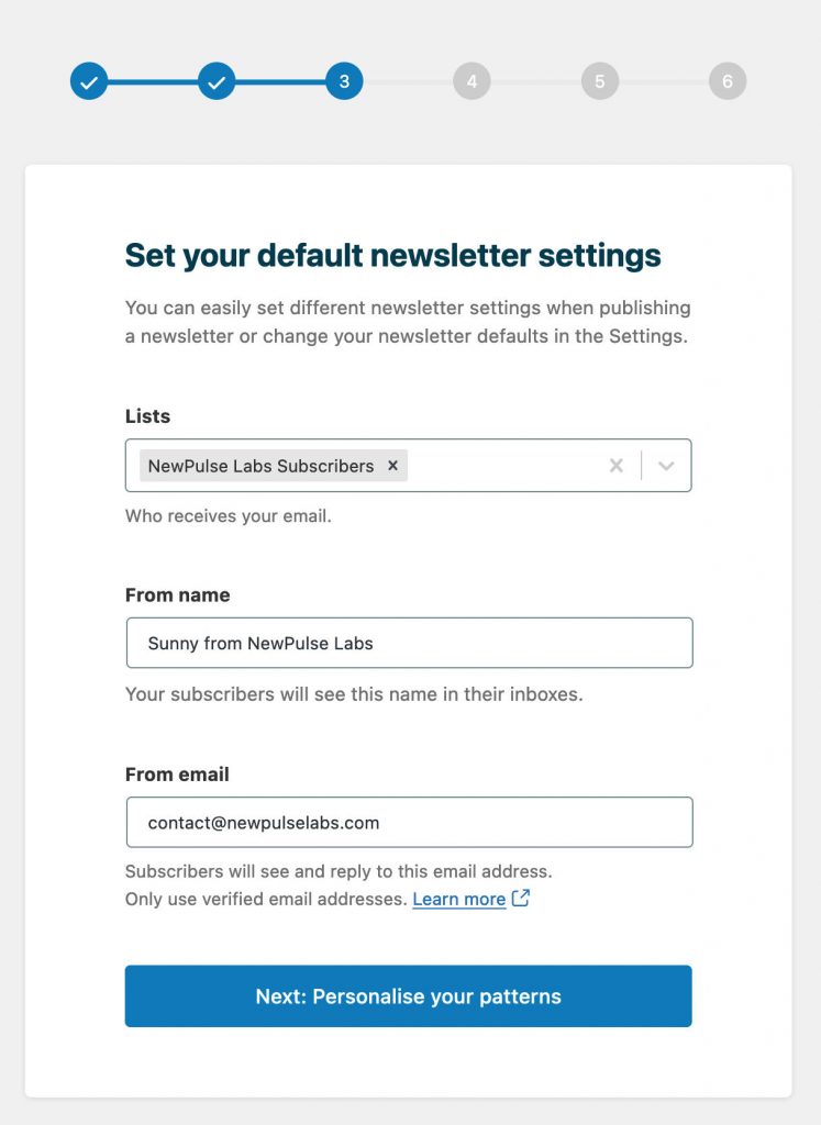 Set your default newsletter settings