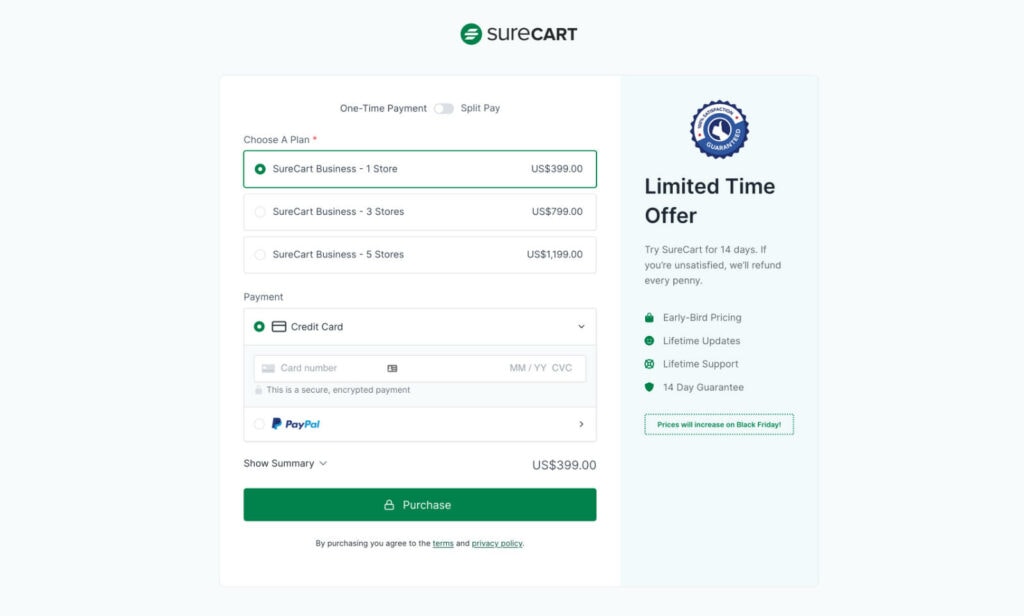 SureCart checkout