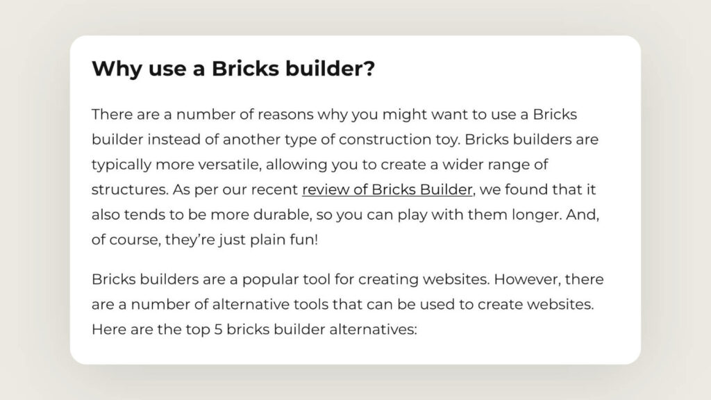 Funny post about Bricks Builder
