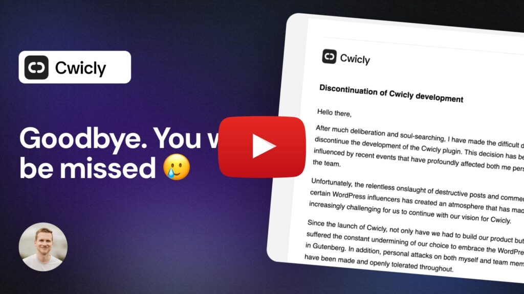 Reaction to Cwicly shutting down from a loyal supporter